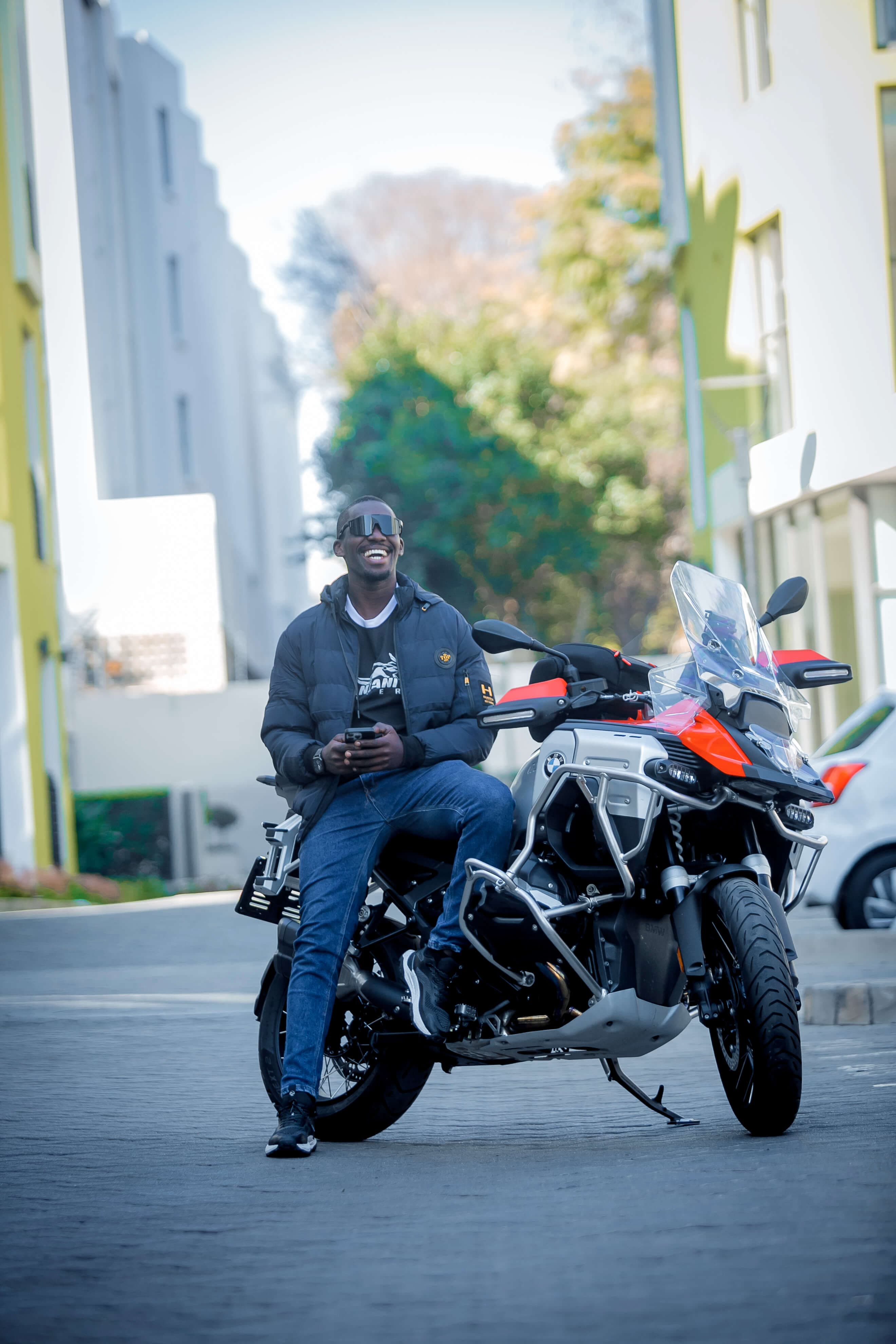 Classic motorcycle in garage